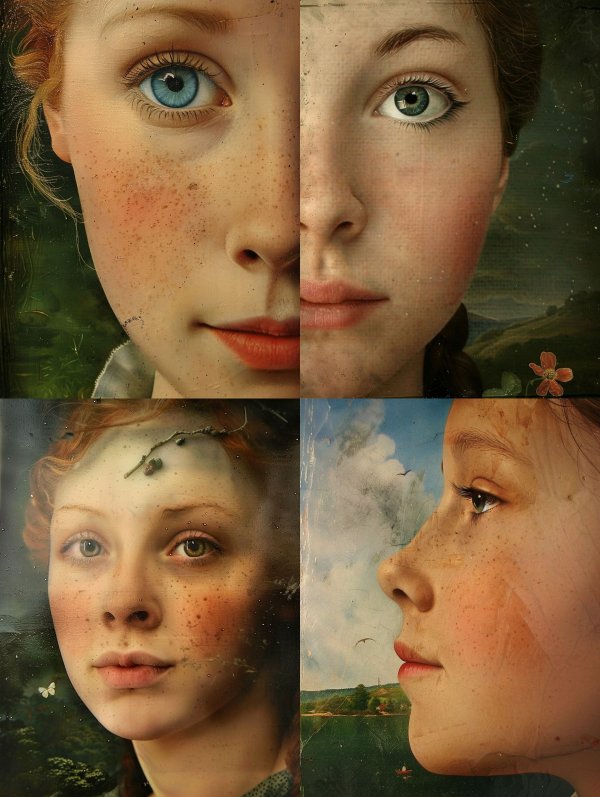 Vintage Freckled Portrait