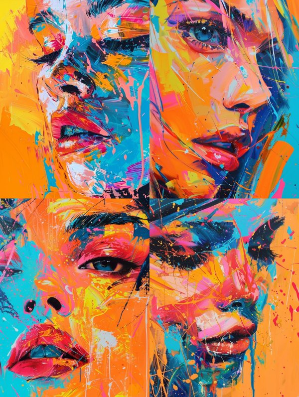 Neon Prism Portrait