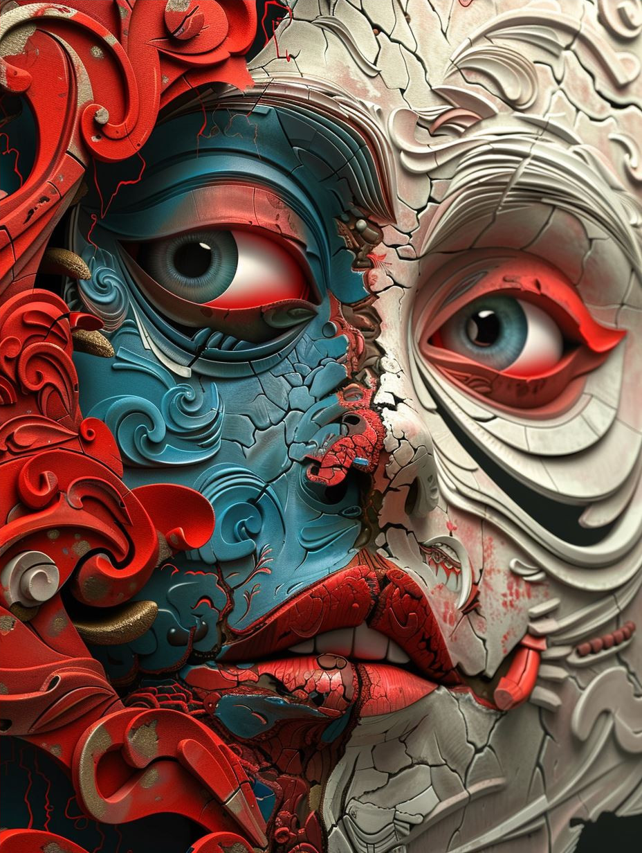 Ornate Surrealist Porcelain Dream