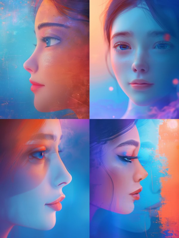 Ethereal Neon Dream Portrait