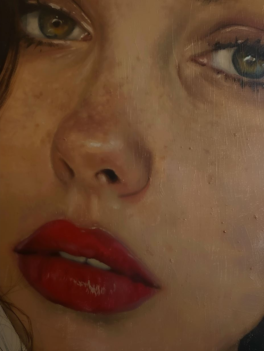 Ethereal Canvas Portrait Detail