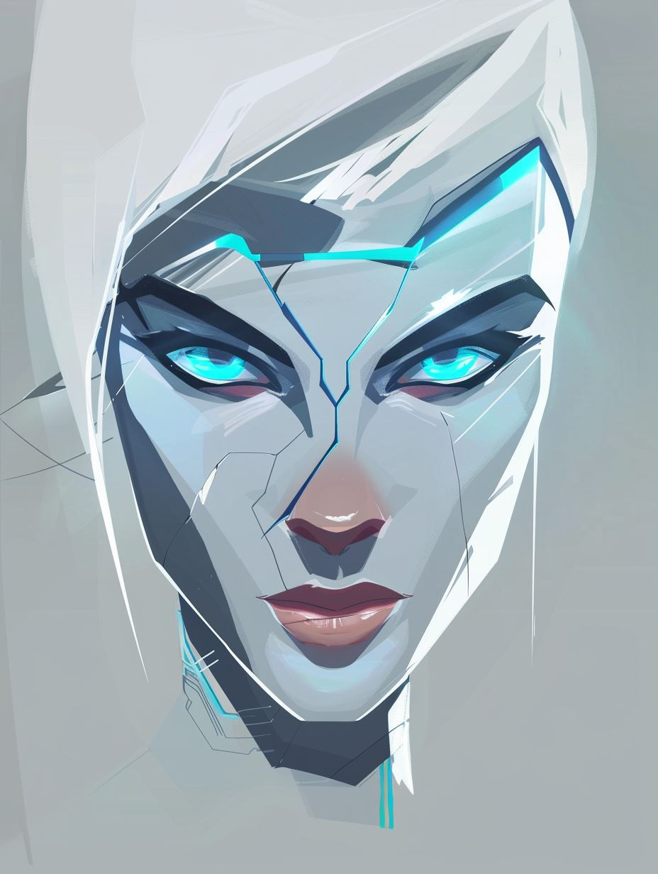 Neon Soul Cybernetic Portrait