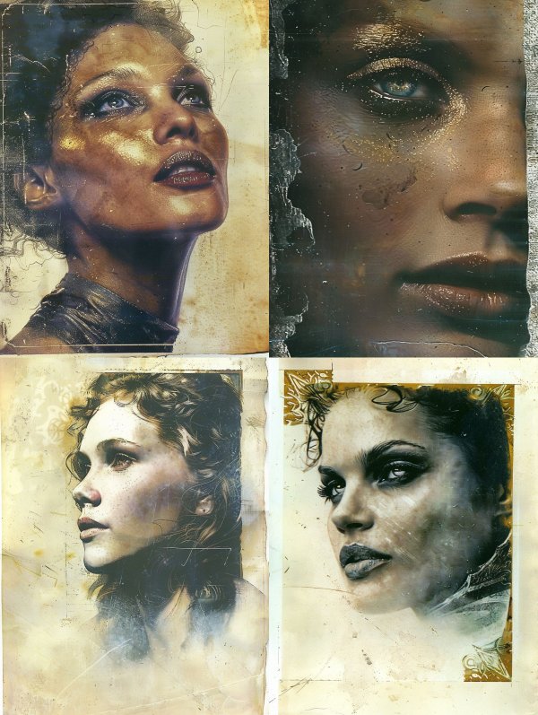Gilded Vintage Cinematic Portrait