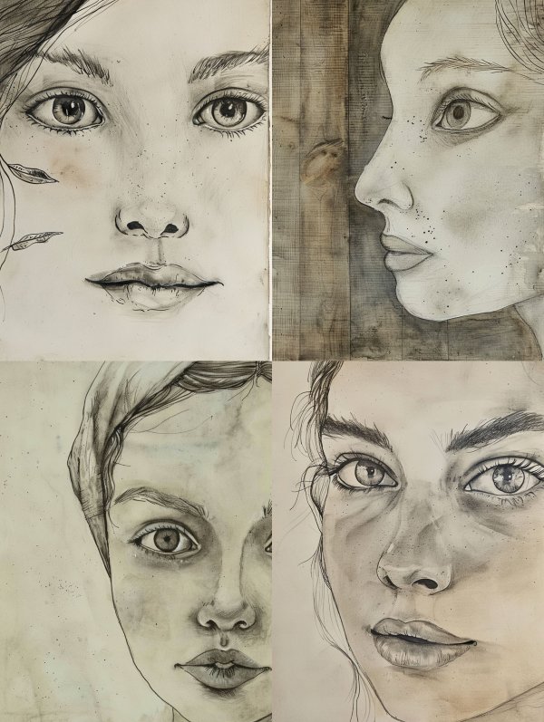 Ethereal Charcoal Portrait Study