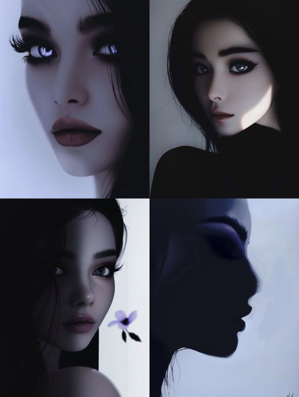 Ethereal Violet Gaze