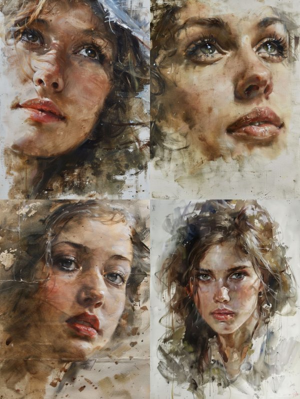 Ethereal Oil Portrait of Longing