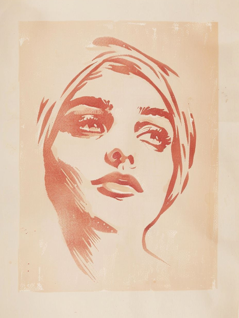 Ethereal Peach Canvas Portrait