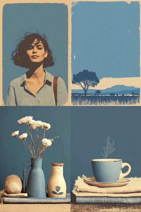 Vintage Azure Nostalgia
