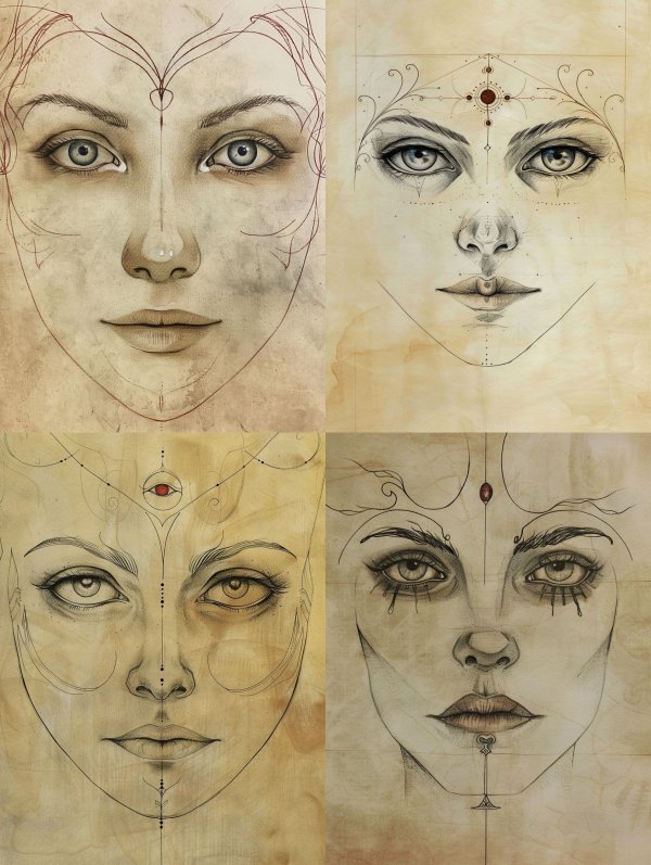 Ethereal Sketches of Divine Femininity