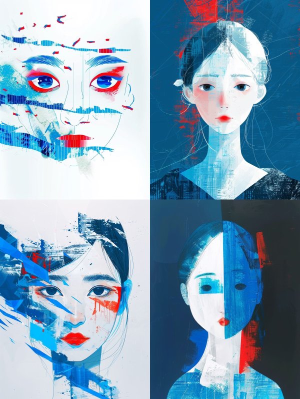 Fragmented Digital Soul Portrait