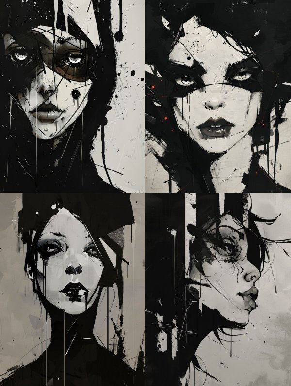 Ink Shadow Portrait