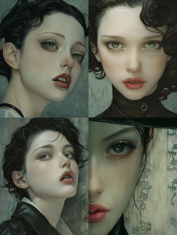 Ethereal Porcelain Gaze