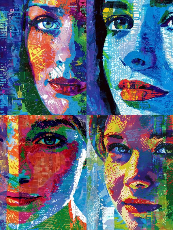 Vibrant Neon Digital Portraits