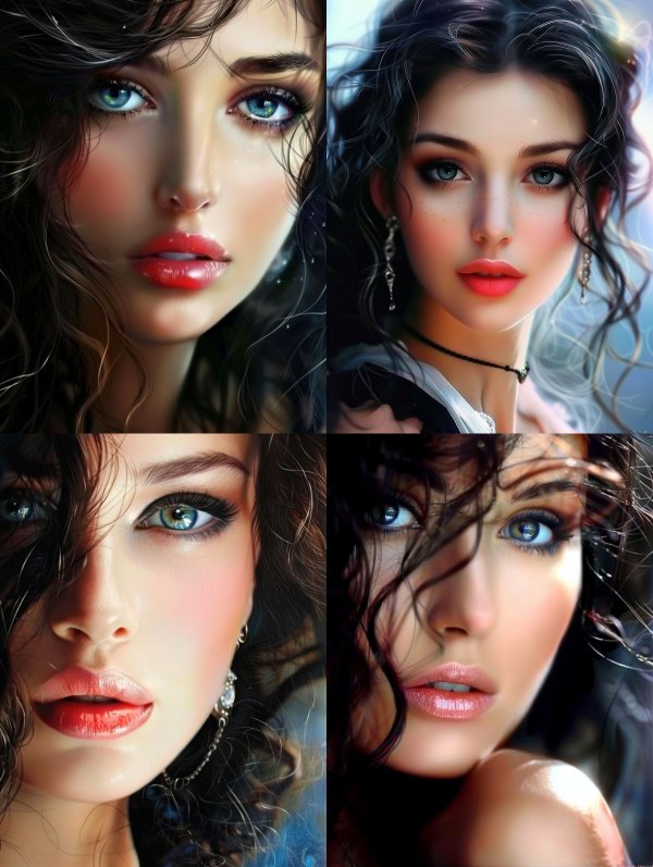 Ethereal Gaze of Luminous Beauty