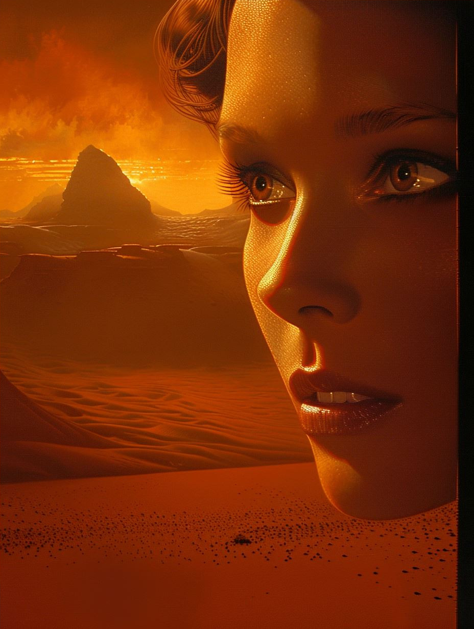 Golden Ethereal Goddess Portrait