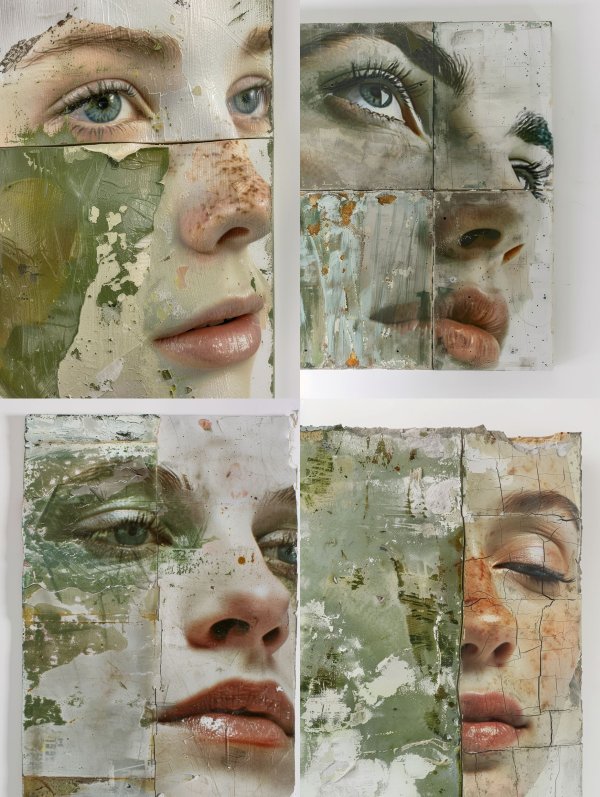 Fragmented Gaze of Distressed Beauty