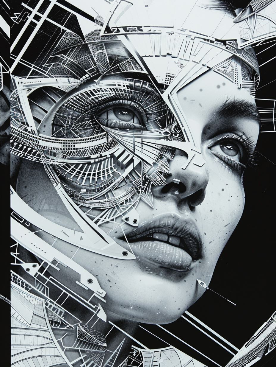 Cybernetic Soul in Monochrome