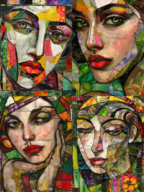 Fragmented Mosaic Portrait of Soul