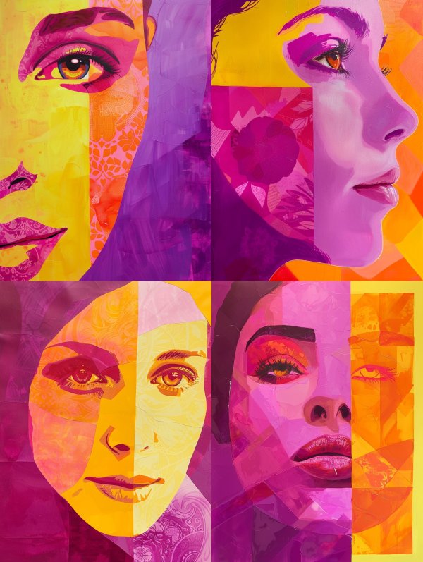 Vibrant Psychedelic Portrait Fusion