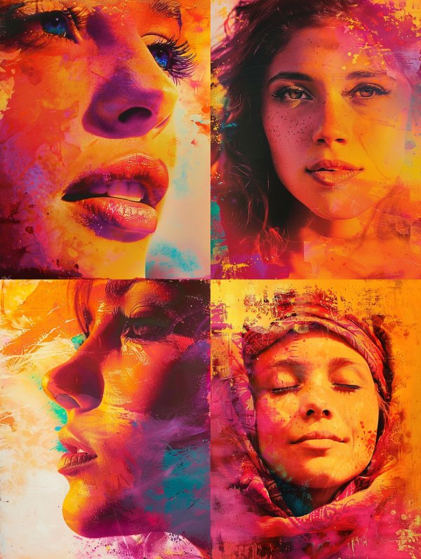 Neon Prism Portrait