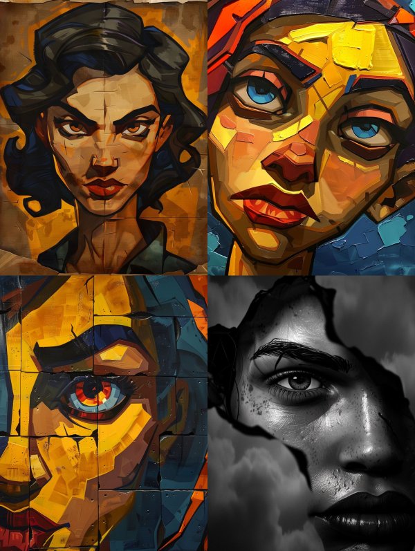 Fragmented Portraits of Modern Emotion