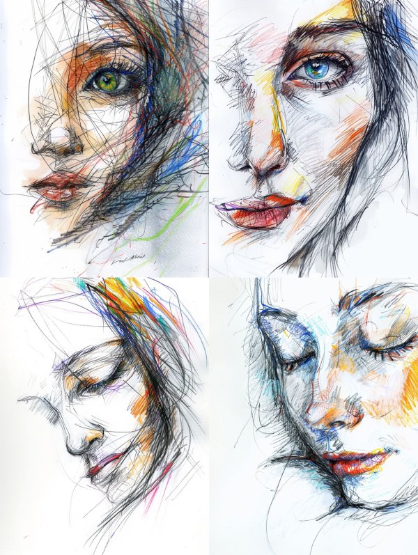 Abstract Linear Portrait