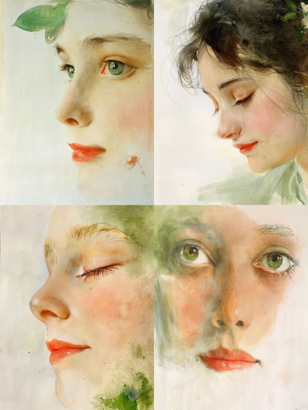 Ethereal Botanical Portrait Study