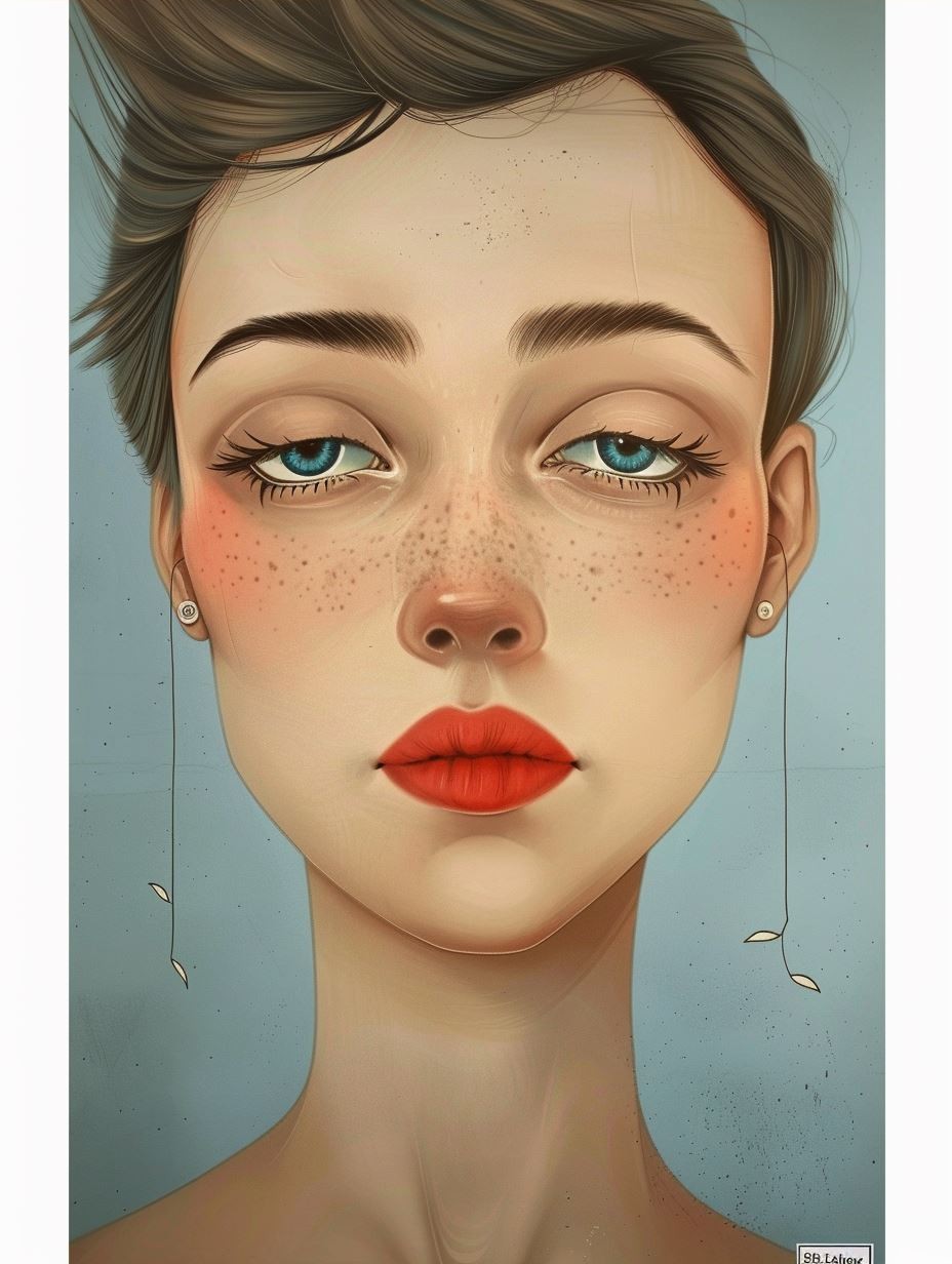 Ethereal Freckled Gaze