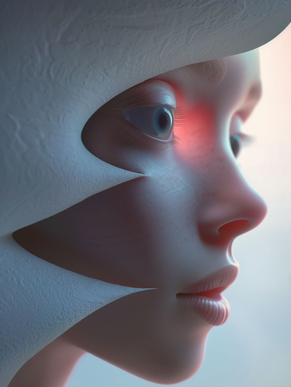 Fragmented Porcelain Soul Portrait