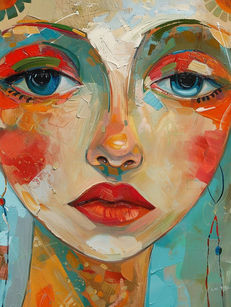 Vibrant Palette Impressionist Portrait