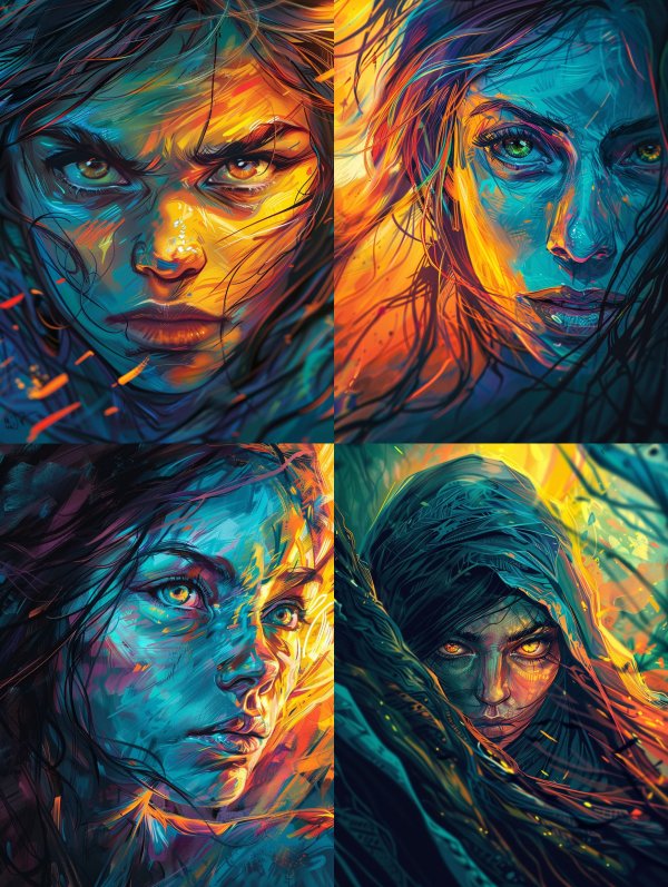 Ethereal Glow of Neon Portraits