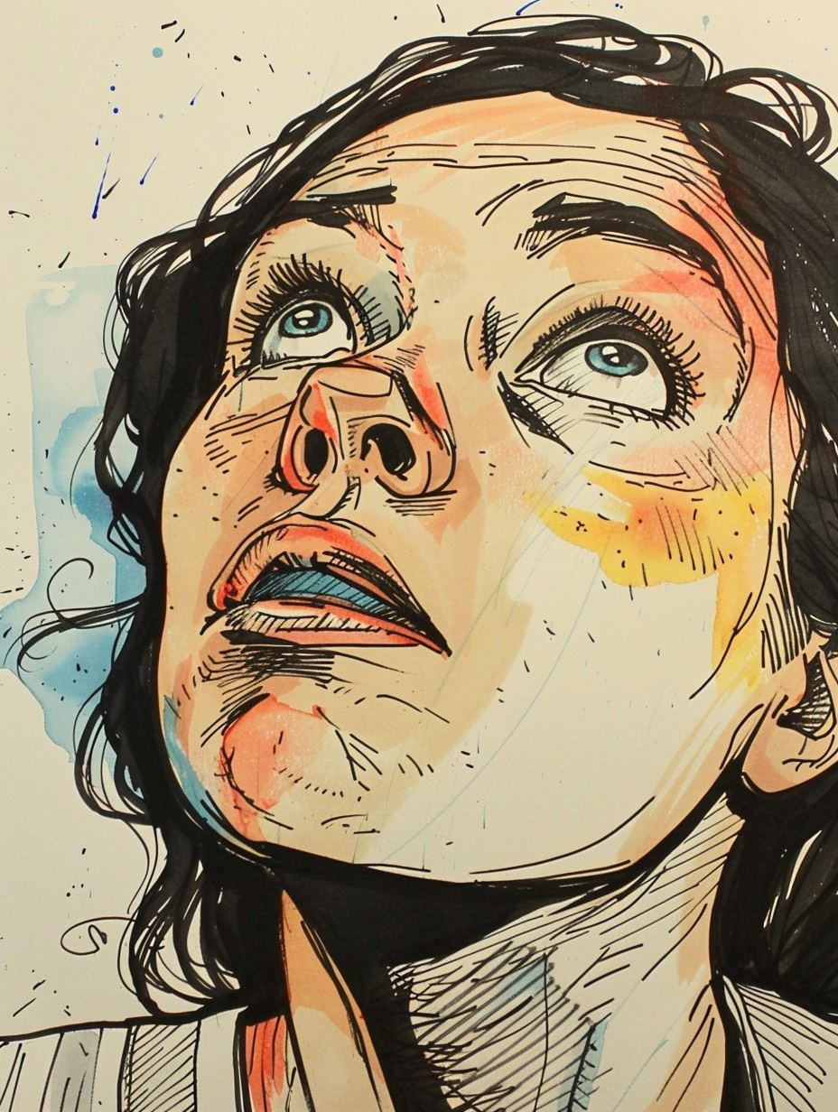 Ink and Wash Portrait