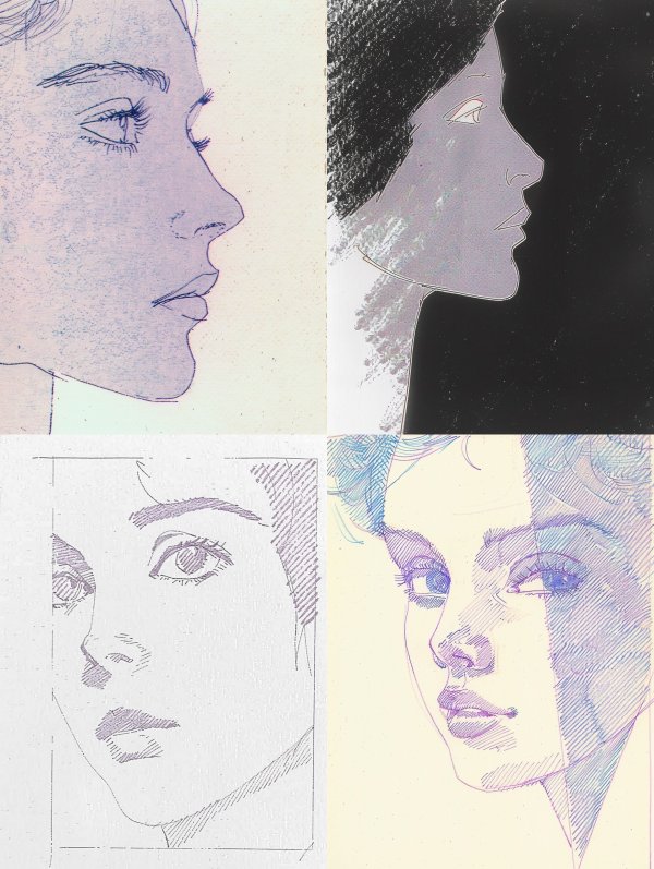 Ethereal Violet Profile Sketch