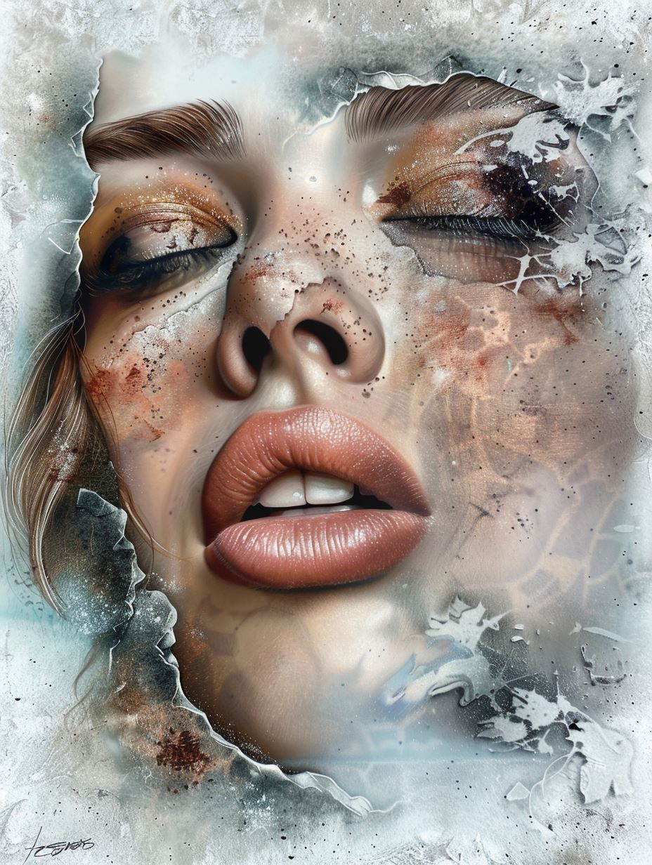 Fragmented Beauty Through Frozen Glass