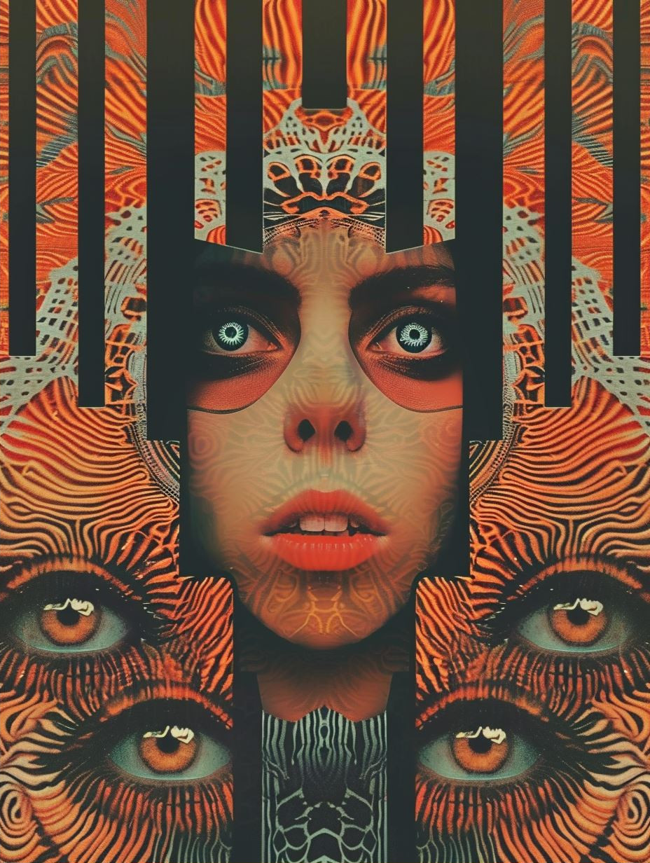 Tribal Psychedelic Face Art