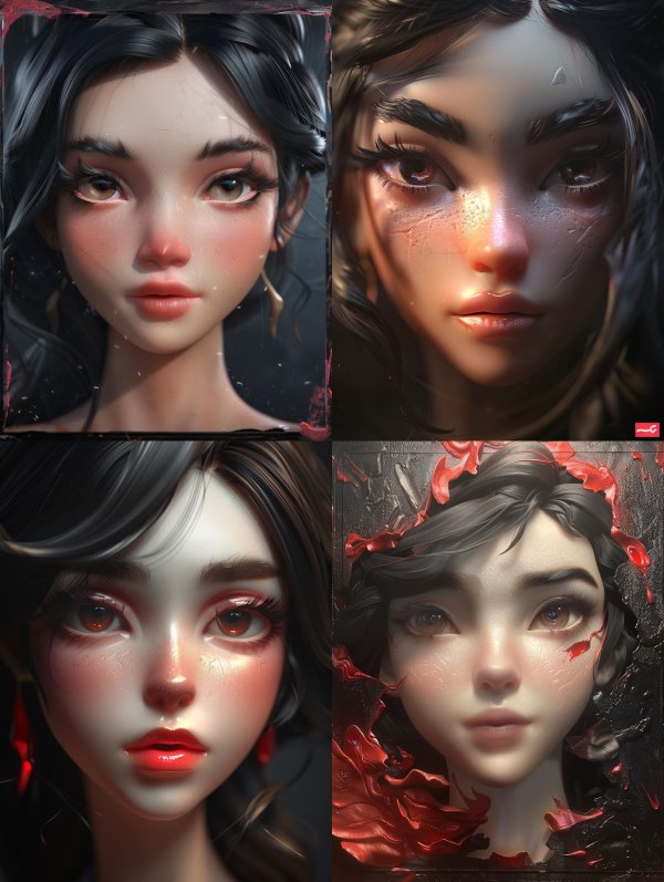 Ethereal Porcelain Dream Portrait