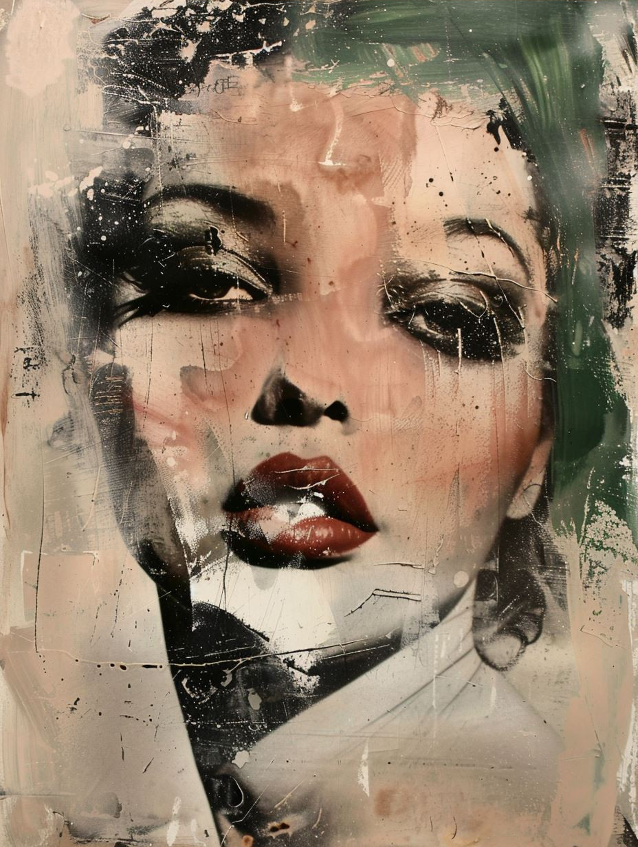 Fragmented Elegance in Mixed Media