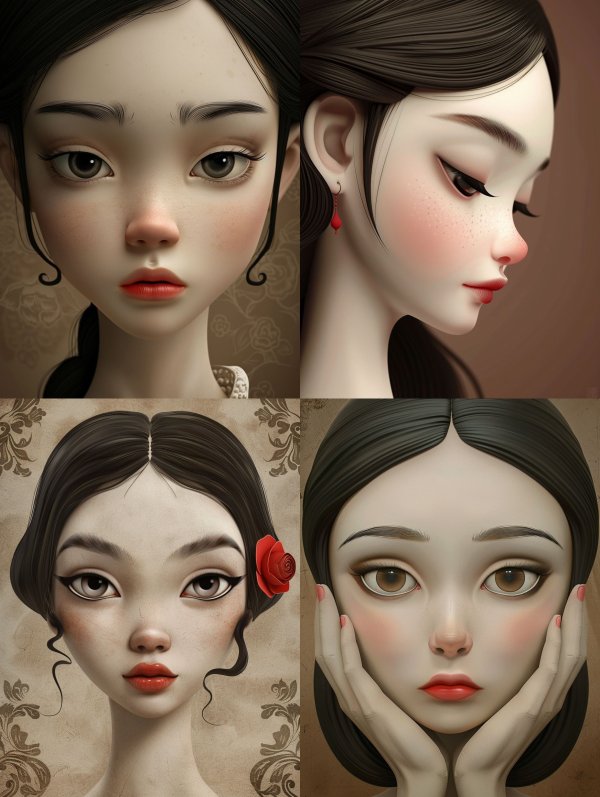 Ethereal Porcelain Doll Portraits