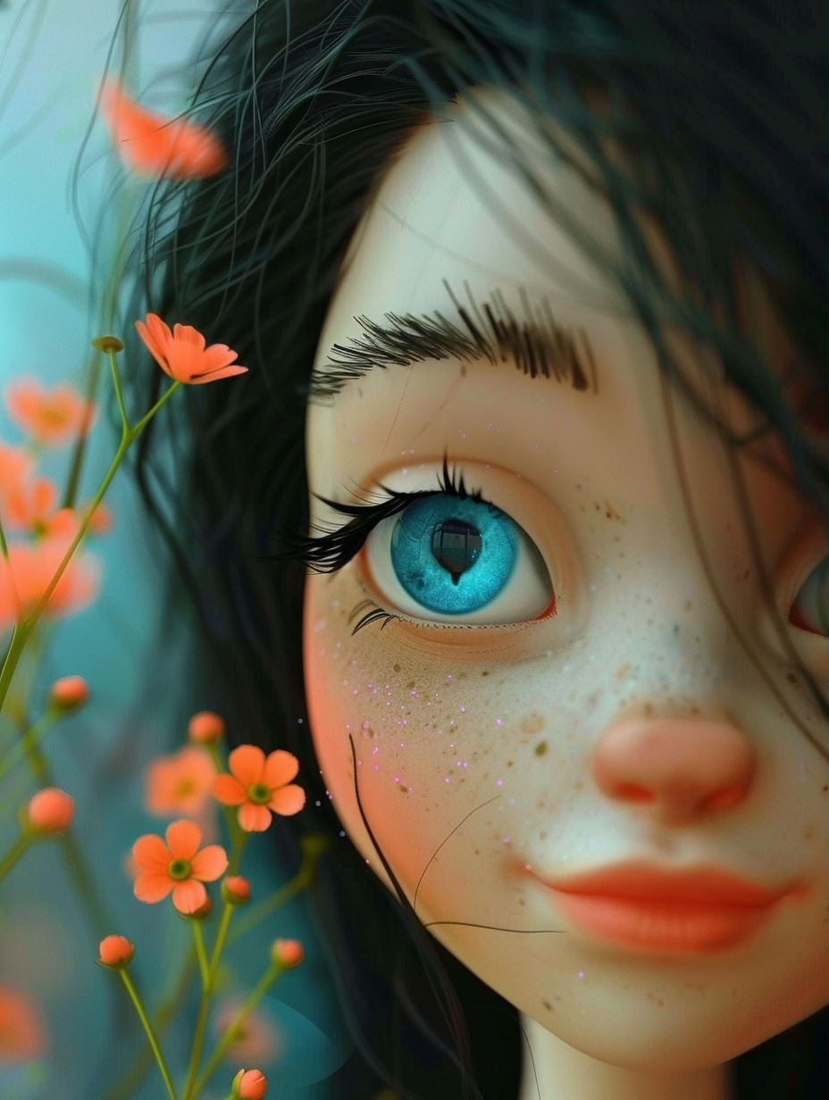 Ethereal Gaze of Surreal Innocence