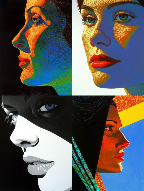 Neon Prism Portrait Profile