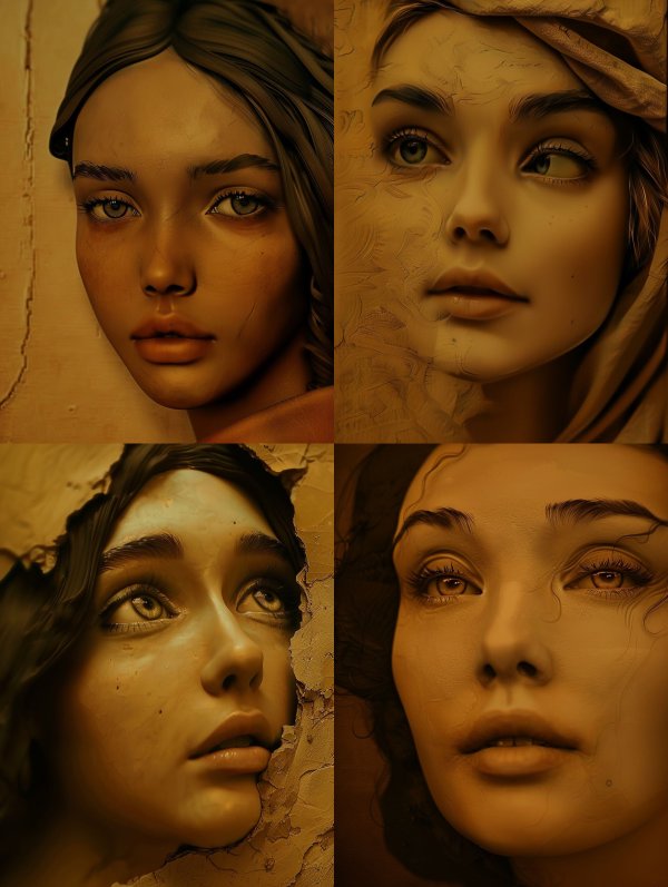Cracked Porcelain Ethereal Portrait