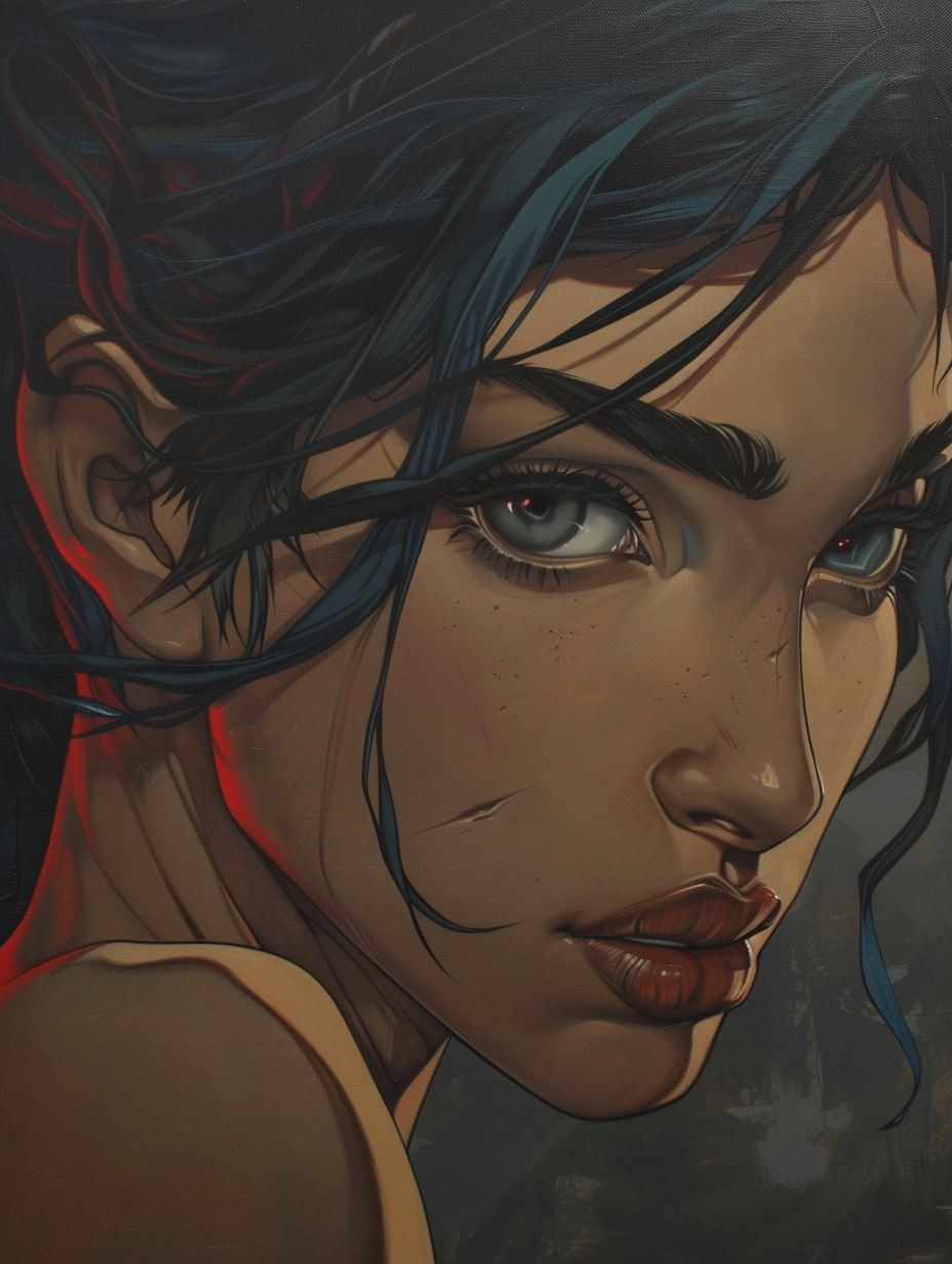 Crimson Shadow Gaze - Image 1