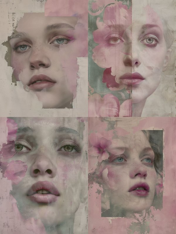 Fragmented Ethereal Portrait Study