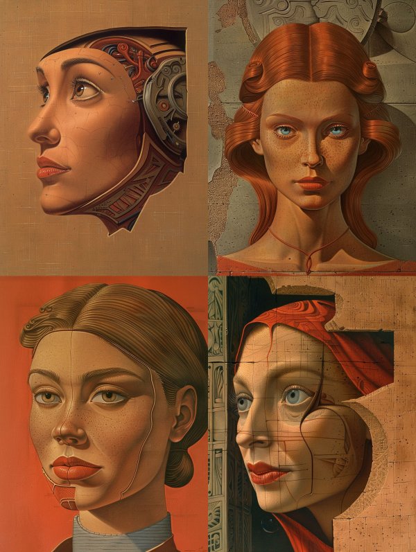 Surrealist Geometric Portrait Studies