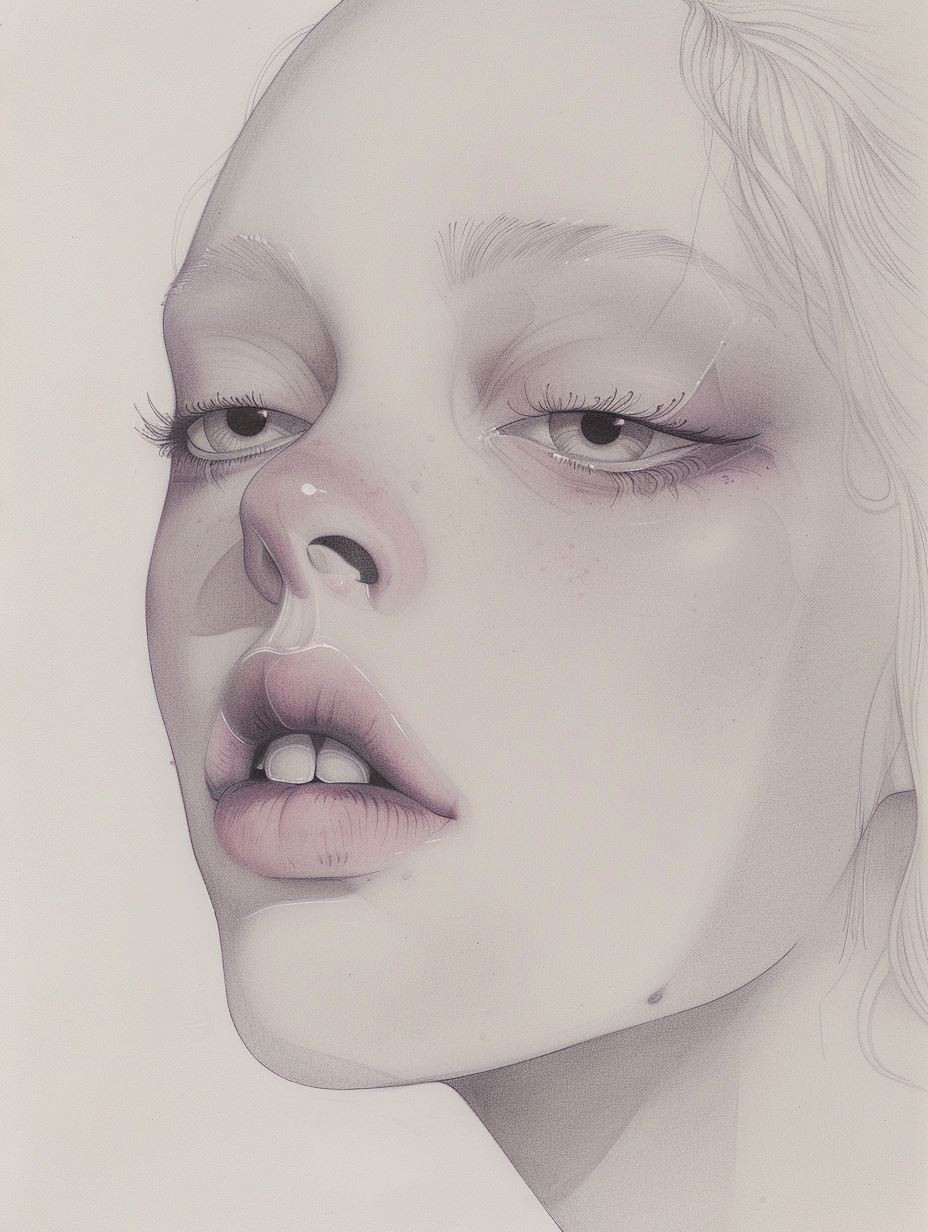 Ethereal Graphite Portrait Study