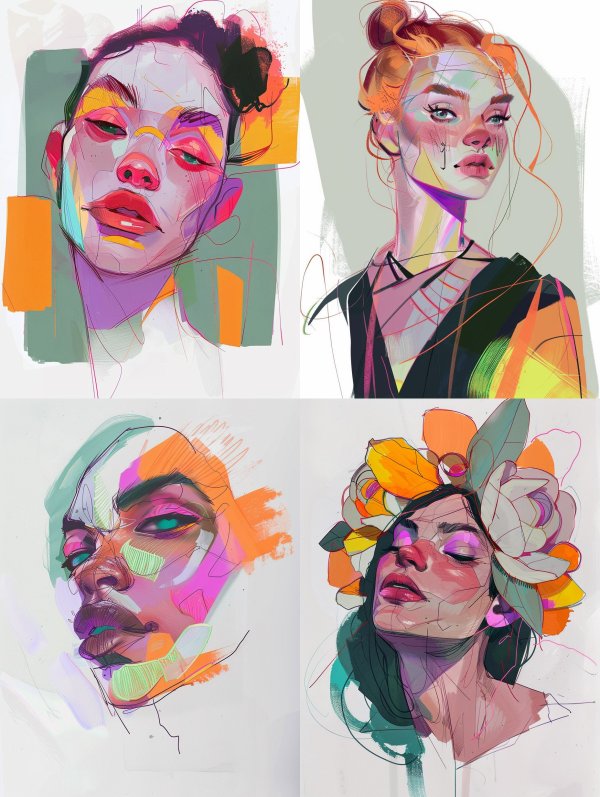Neon Prism Portrait Study