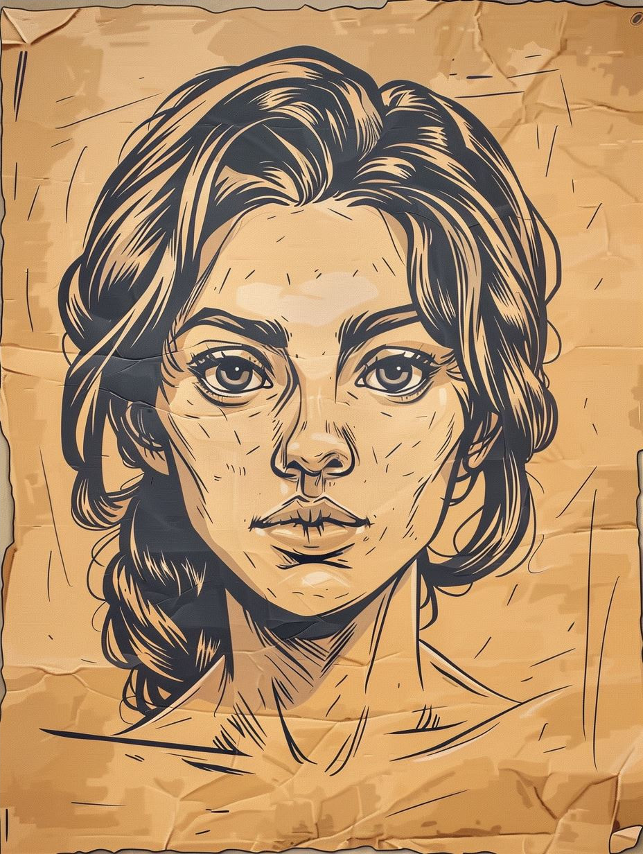 Rustic Ink Portrait