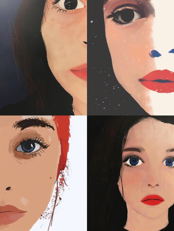 Ethereal Canvas Portrait Study
