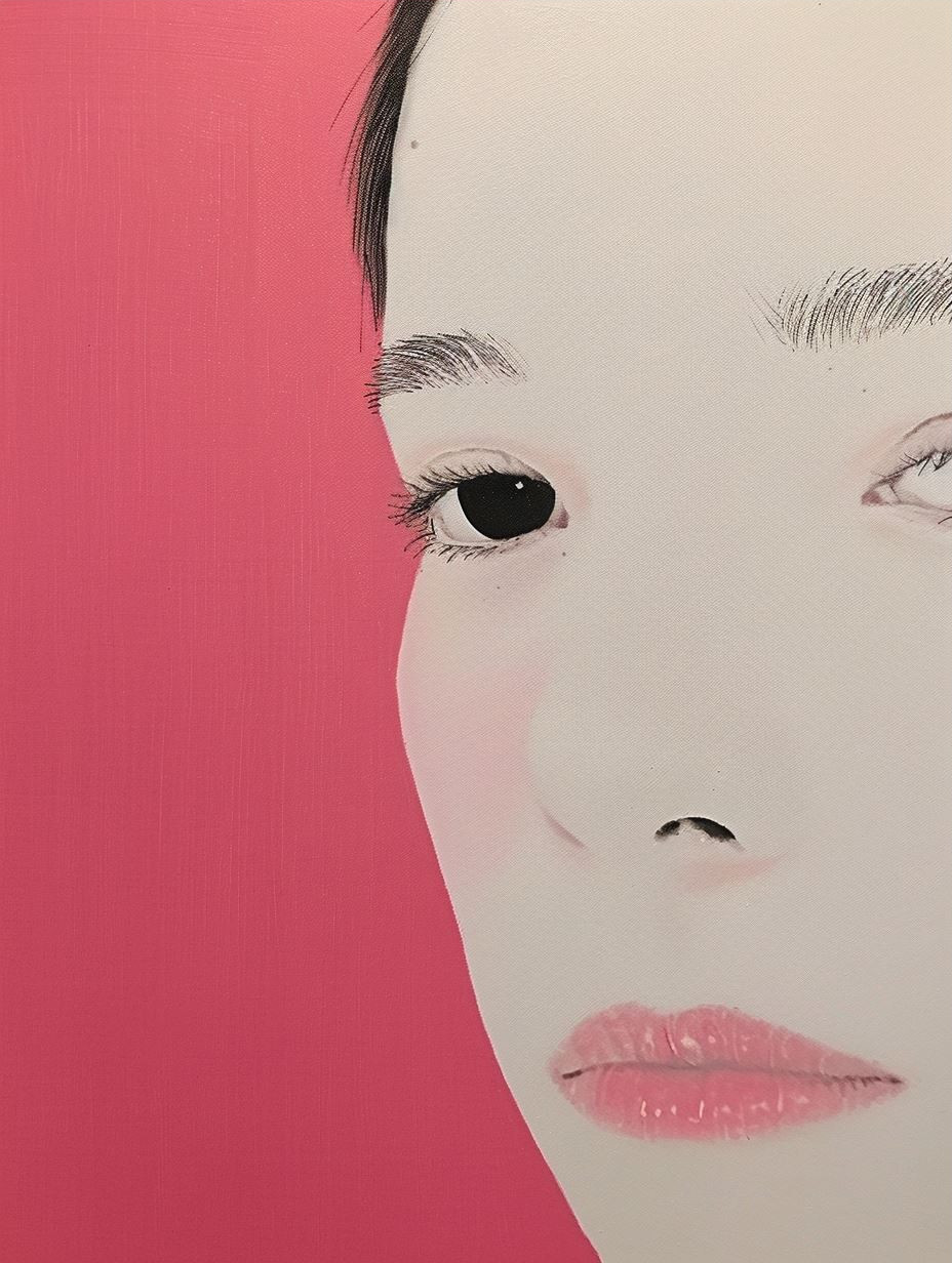 Minimalist Pastel Portrait Study