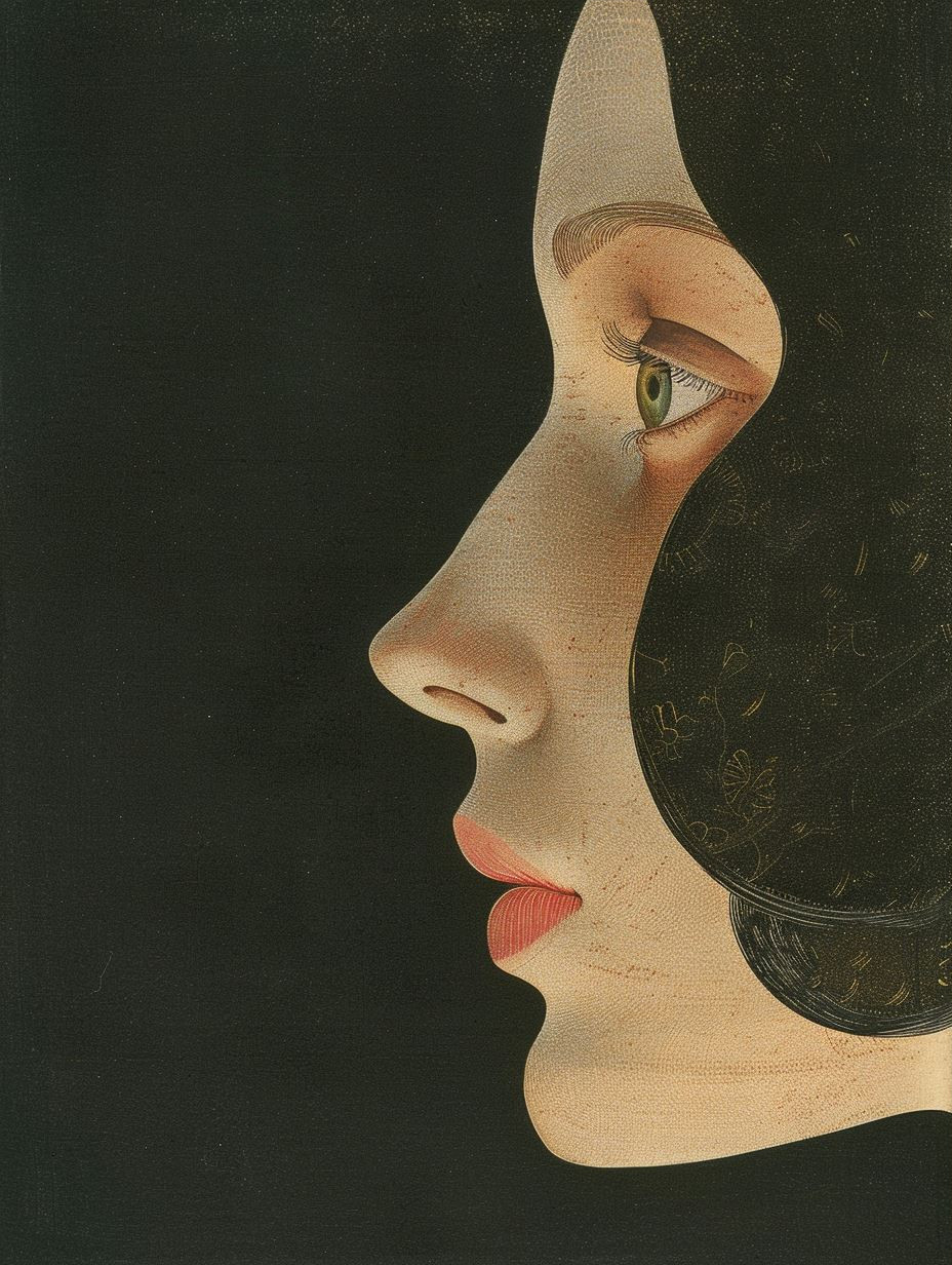 Fragmented Vintage Surrealist Portrait